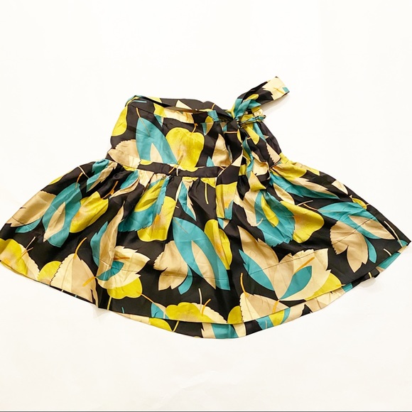 French Connection Silk Leaf Pattern Skirt 6 - Picture 4 of 9